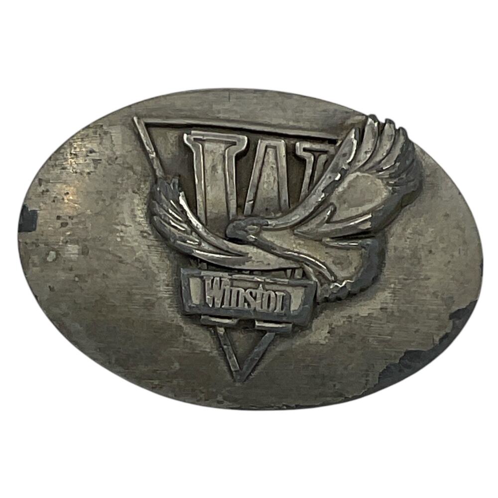 Winston Eagle Belt Buckle Mens Vintage Advertising Collectible Tobacciana‎
